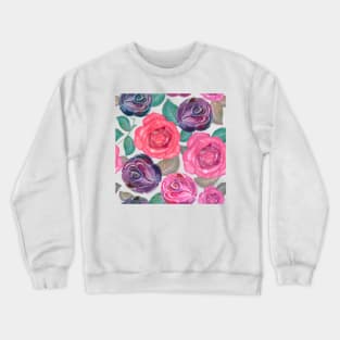 Watercolor roses and mix flower bouquet Crewneck Sweatshirt
